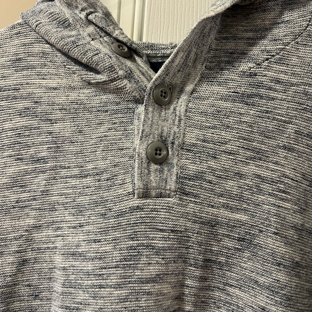 American Eagle Outfitters Heather Gray Henley Hoodie